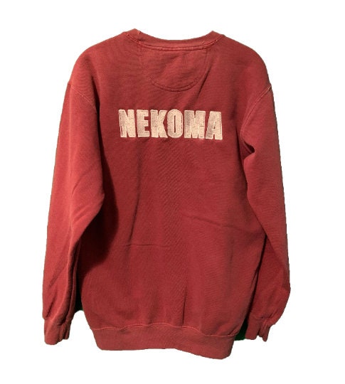 Kenma Kozume Kuroo Tetsurou Nekoma Crew neck Sweatshirt Embroidered Lev Haiba Crewneck