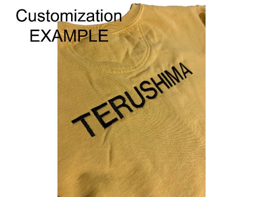 Terushima Yuji Johzenji Crew neck Sweatshirt Embroidered Crewneck